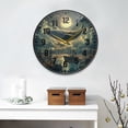 thumbnail image 2 of Yayeee Wall Clock Battery Operated 11.9" Silent Quartz Non-Ticking for Living Room Decor, Whale and Moon, 2 of 8