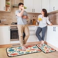 thumbnail image 6 of 2-Piece Kitchen Mat Set Non Slip Washable Floor Mats Decorative Rugs for Kitchen Sink Laundry Cartoon Red Mushroom Pattern, 6 of 7