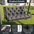 thumbnail image 6 of YEERSWAG 42" x 40" Dark Grey Outdoor Bench Cushion, Polyester, Anti-Fading, Waterproof, 6 of 11