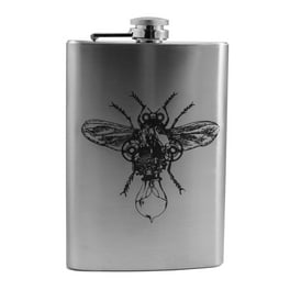 8oz Tribal Bone Necklace Stainless Steel Flask