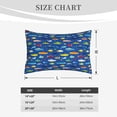 thumbnail image 4 of Picia Submarines And Whales Pattern Plush Pillow Case – Soft and Cozy Cushion Cover, Hypoallergenic Throw Pillow Case for Home Decor-16"x24", 4 of 6