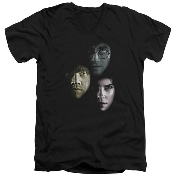 Harry Potter - Hero Heads - Slim Fit V Neck Shirt - Large