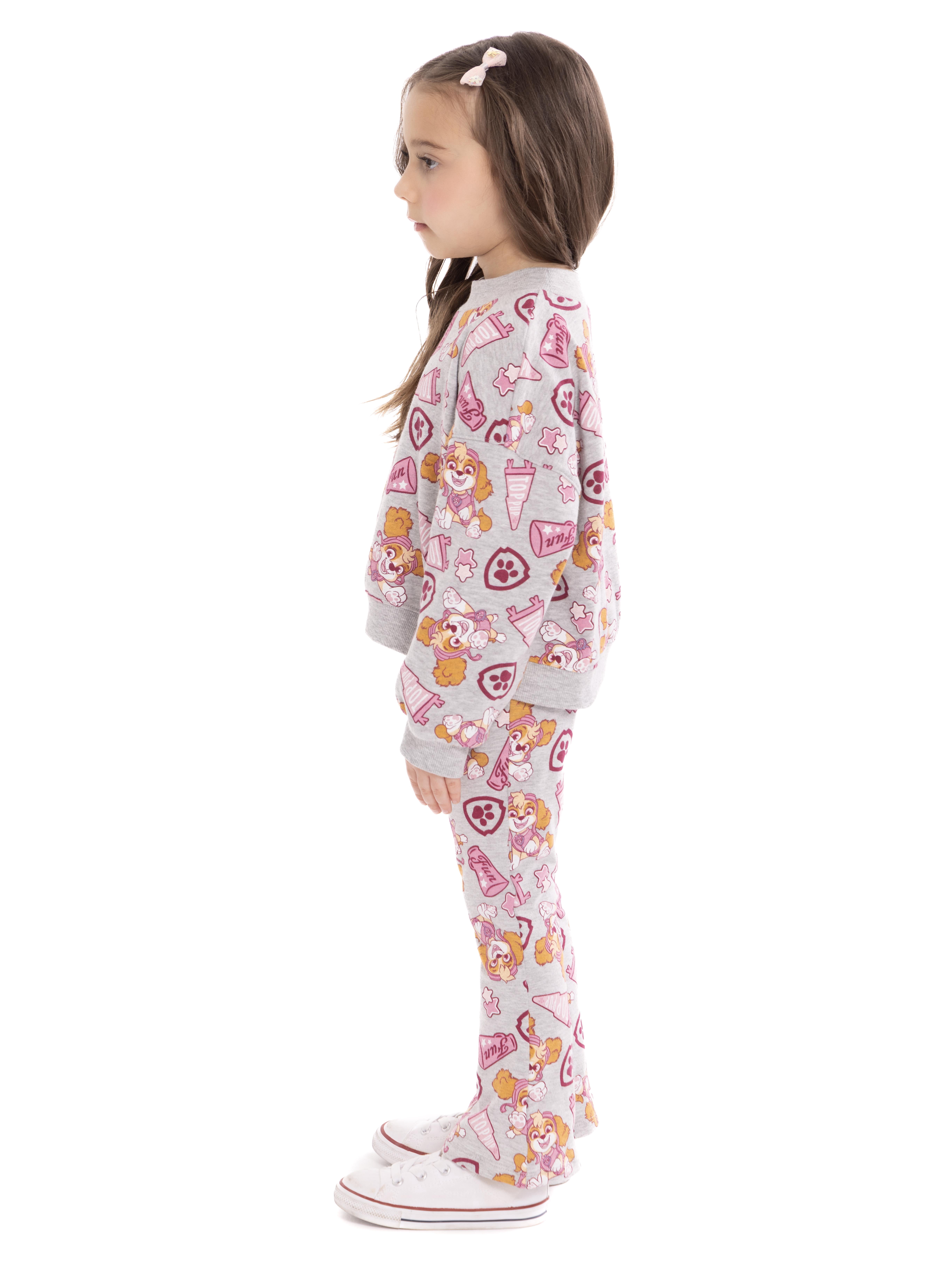 Paw Patrol Toddler Girls Allover Print Top and Flared Leggings Set, 2-Piece, Sizes 12M-5T