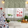 thumbnail image 5 of 2 Pack Sage Green Floral Valances for Windows Bedroom Living Room Window Treatments, Vintage Spring Botanical Flowers Rod Pocket Valance Drapes Short Kitchen Curtains Over Sink 60"x18", 5 of 8