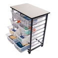 thumbnail image 3 of Luxor Furniture Mobile Bin Storage Unit - Double Row with Large Clear Bins, 3 of 6