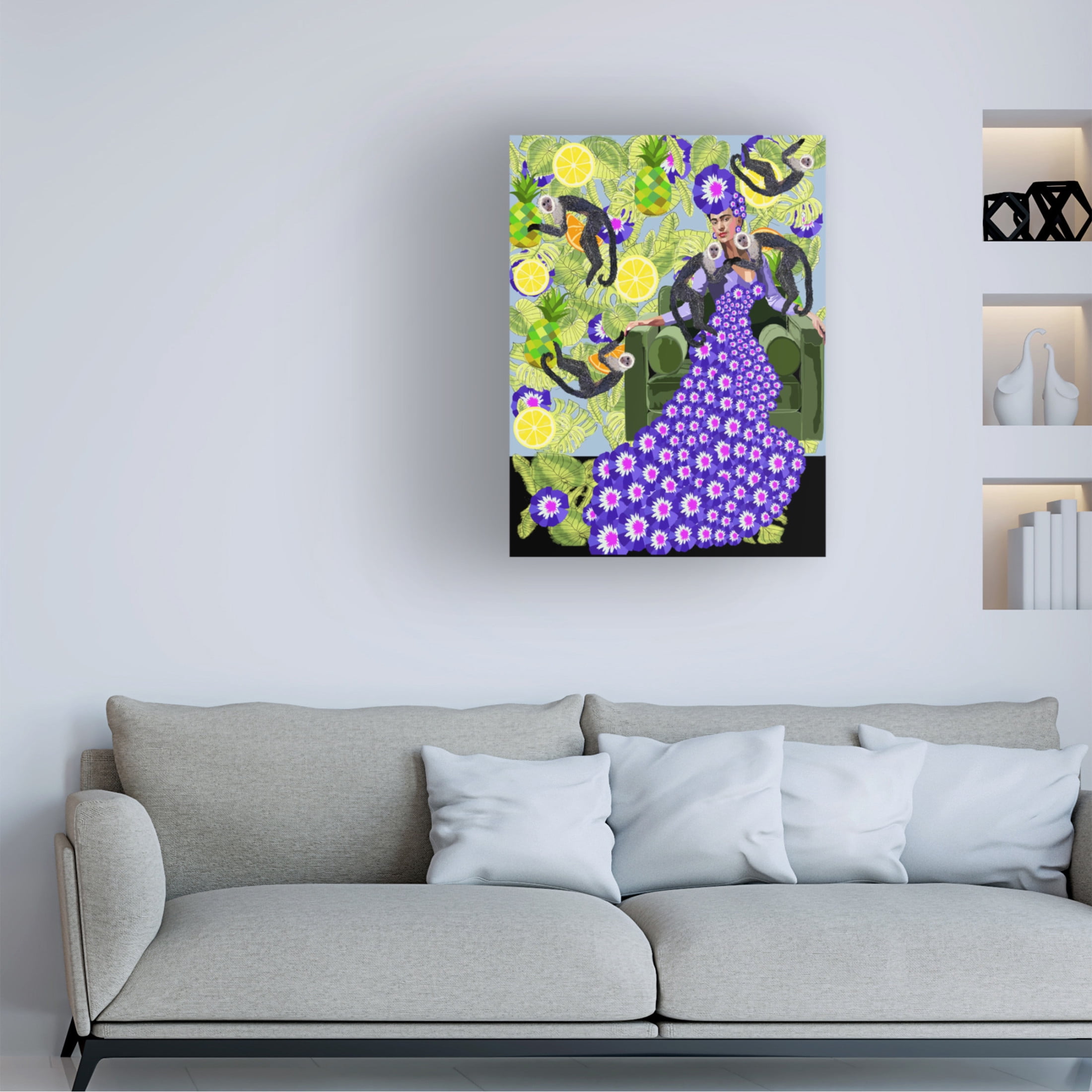 Trademark Fine Art Lynnda Rakos  Frida in the Garden Canvas Wall Art
