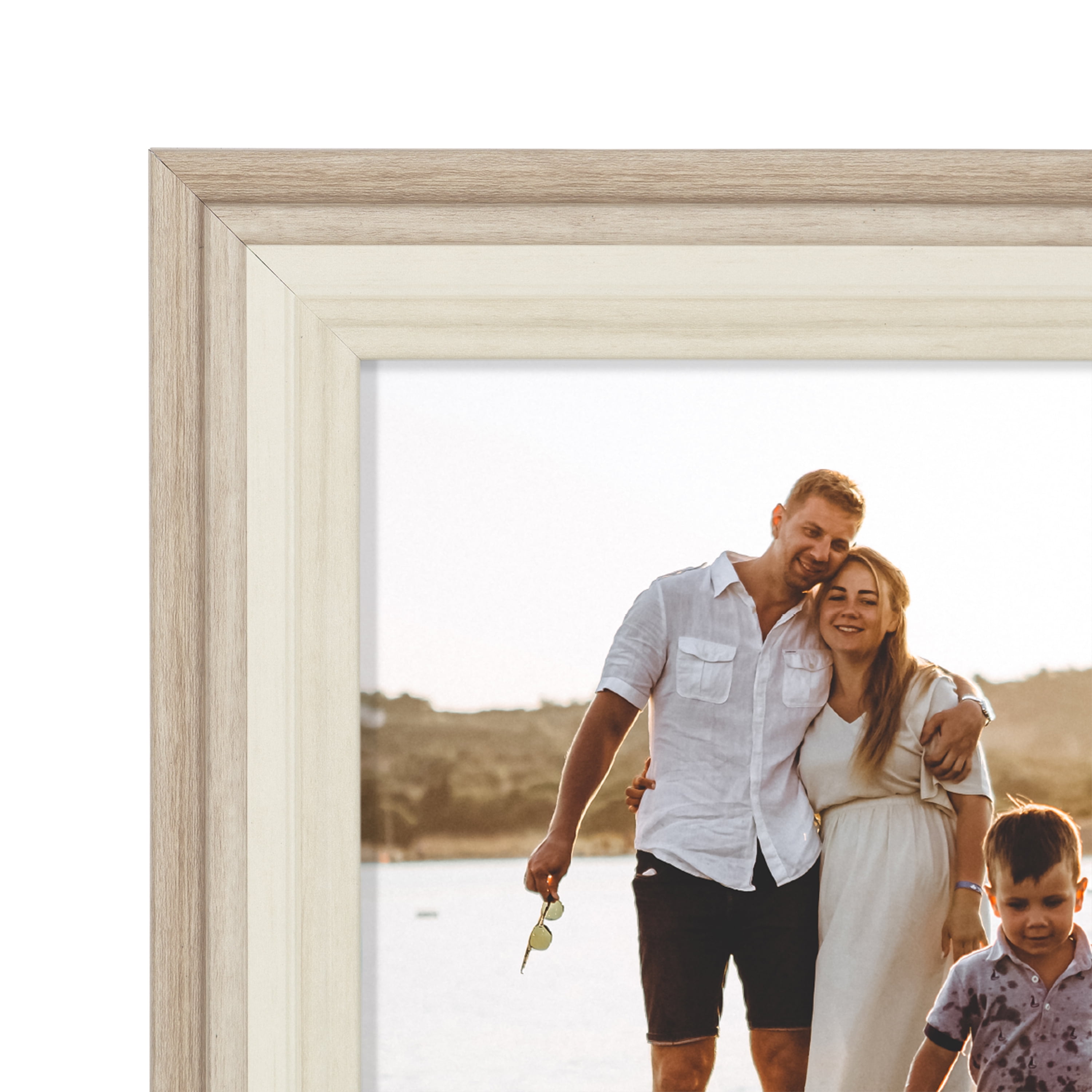 (2 pack) Mainstays – 8x10 Picture Frame – Two Tone Beige Tabletop Photo Frame