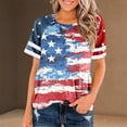 thumbnail image 2 of WZXFASHION Hauts pour Femmes Mode Manches 3/4 Col Rond Chemises Décontractées Tendance Blouses Imprimées Plissées devant T-Shirts 50 % de Rabais Liquidation T-shirt à Manches Courtes pour Femmes, 2 of 5