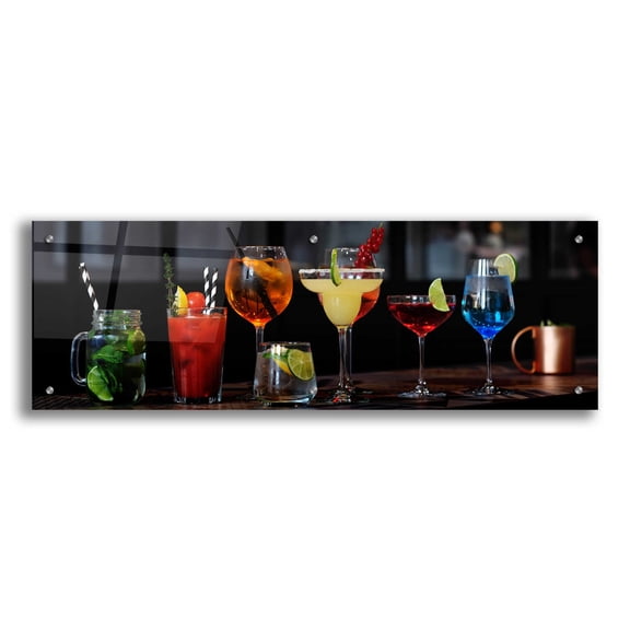 Epic Art 'Mixology' by Epic Portfolio, Acrylic Glass Wall Art, 36"x12"