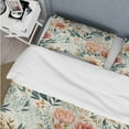 thumbnail image 4 of Designart "Lotus Garden Enchantment" White Floral Bedding Covert Set - Cottage Bed Set With 1 Sham, 4 of 5
