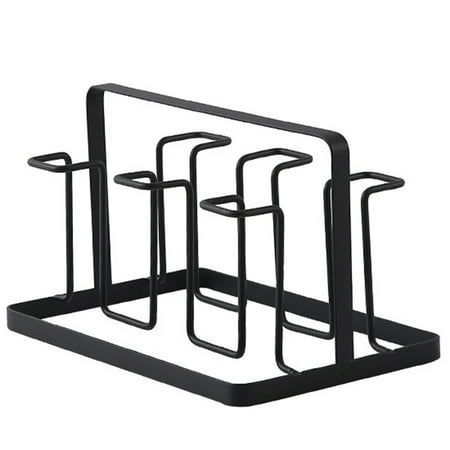 

6 Glass Cups Stand Holder Drying Shelf Kitchen Water Cup Rack