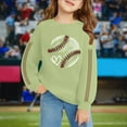 thumbnail image 2 of Mercatoo Kids Girls Boys Baseball Crewneck Sweatshirt Tween Baseball Graphic Pullover Casual Cotton 𝐀thletic Pullover Sweatshirt, 2 of 3
