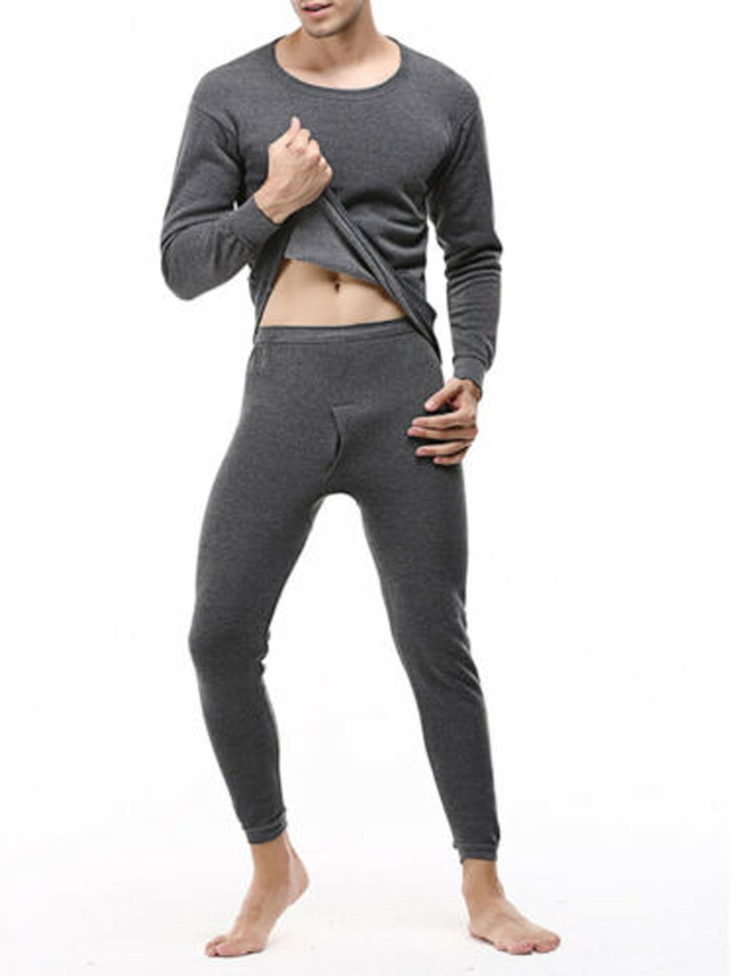 Karuedoo Men's Winter Warm Velvet Inner Wear Thermal Underwear Long