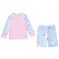 thumbnail image 3 of RUTAYY Girls Swimwear Set Long Sleeve Rash Guard With Mid-Length Pants Sun Beach Outfit For Toddler Kids Age 2-12 Summer Swimming Suit Pool Boho Beachwear, 8-9 Years, 3 of 3