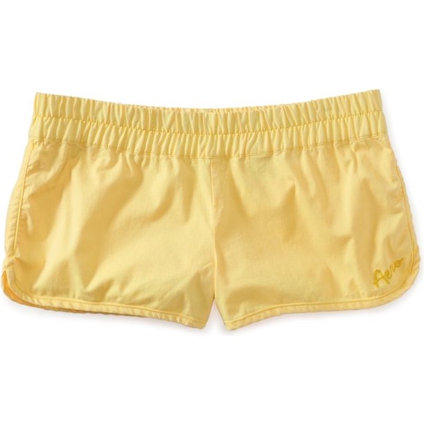 Aeropostale Womens Solid Coverup Casual Walking Shorts, Amarillo, X-Large Aeropostale Caminando