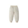 thumbnail image 3 of YMNXA Toddler Baby Boys Girls Thermal Pants Elastic Waist Solid Color Plush Lined Ankle Tied Comfortable Warm Trousers For Cold Weather,White,2-3 Years, 3 of 3