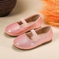 thumbnail image 2 of newwalpole Girls Glitter Dress Shoes Flower Wedding Mary Jane Ballet Flats with Strap Toddler/Little/Big Kids Pink for Size 12, 2 of 6