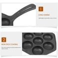 thumbnail image 3 of Cast Iron Stuffed Nonstick StuffedPancake Pan,Munk/Aebleskiver,House Cast Iron Griddle for Various Spherical Food, 3 of 8