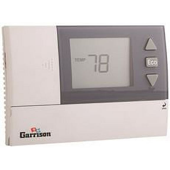 Garrison Digital Thermostat , 1 Heat / 1 Cool, 24 Vac & Battery Powered, 2.6 In.