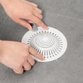 thumbnail image 4 of FENGGHAO Silicone Drain Hair Catcher With Suction Cups Flat Shower Drain Cover Anti Clog Filter Strainer For Bathroom Bathtub Kitchen Sink Grey, 4 of 7