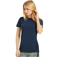 thumbnail image 3 of Women's Classic Fit Crew Neck T-Shirt, Navy, L, 1 Piece, 3 of 3