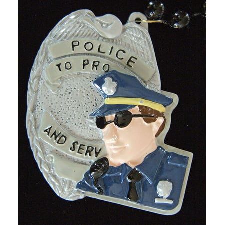 Police Officer Badge Law Enforcement Mardi Gras Beads New Orleans Carnival Bayou Lousianna Cajun Creole Party, Genuine Specialty Mardi Gras.., By Mardi Gras World