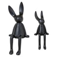 thumbnail image 4 of 2 Estatuas Decorativas De Conejo Sentado De Cerámica Para Estante, Adorno Para Sala De Estar, 4 of 8