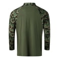 thumbnail image 5 of khonts Clearance,Men's Camo Printed Splicing Design Polo Shirts Button up Long Sleeve Oversized Tops V-Neck Loose Fit Causal T Shirts Green XXXL, 5 of 5