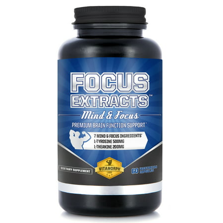Nootropic Focus & Brain Supplement | New Focus Brain Vitamin Nootropic Supplement For Improving Memory, Cognitive Factors & Energy Enhancement | 60 Vegetarian (Best Vitamins For Energy And Mood)