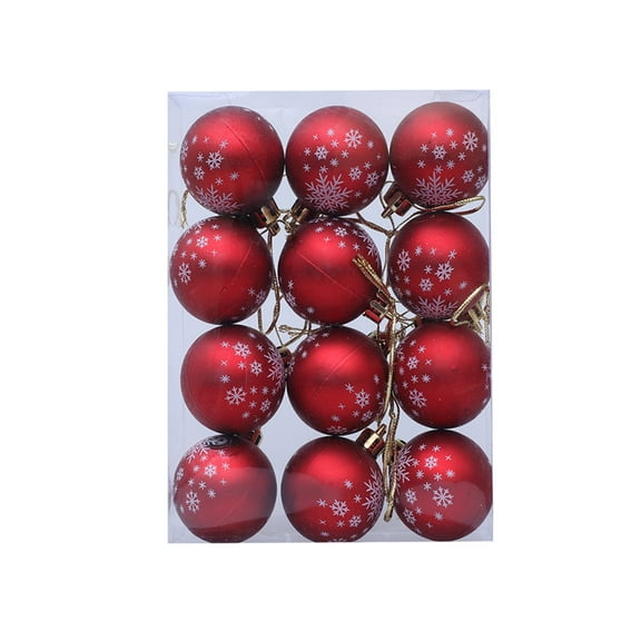 Cheapark 12-Piece Plastic Colored Christmas Balls - Bulk Hanging Pendant Set - Festive Scene Decor for Tree Holiday Atmosphere