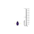 thumbnail image 5 of Imperial Gemstone 10K Yellow Gold Pear Cut Amethyst 1/10 CT TW Diamond Halo Women's Ring, 5 of 5