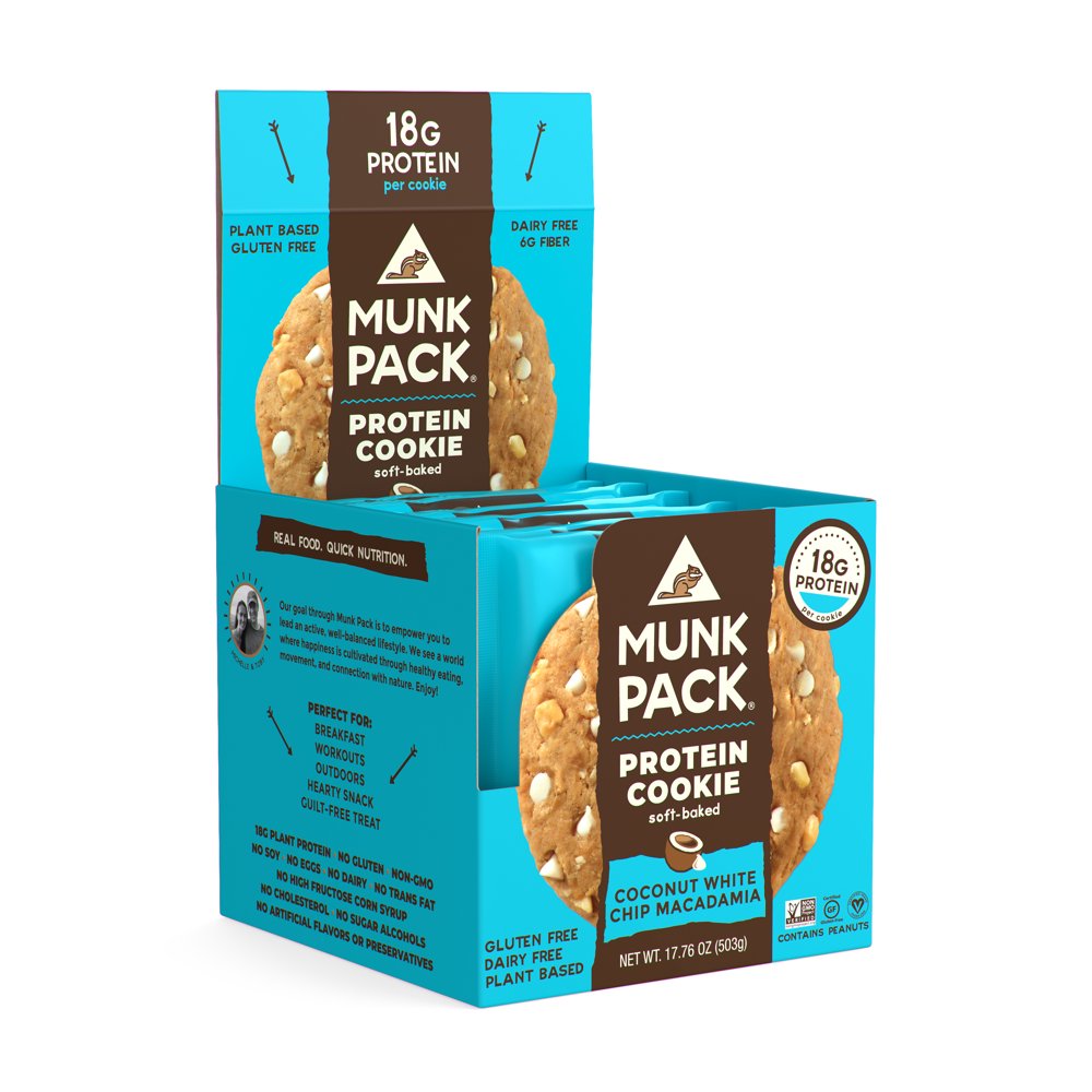Munk Pack Protein Cookie, Coconut White Chocolate Macadamia, 2.96 Oz, 6