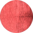 thumbnail image 1 of Ahgly Company Indoor Round Oriental Red Industrial Area Rugs, 4' Round, 1 of 4