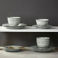thumbnail image 2 of TP 12-Piece Dinnerware Set, Melamine Dishes Set with Bowls and Plates, Dinner Service for 4, Dishwasher Safe, Gray, 2 of 7
