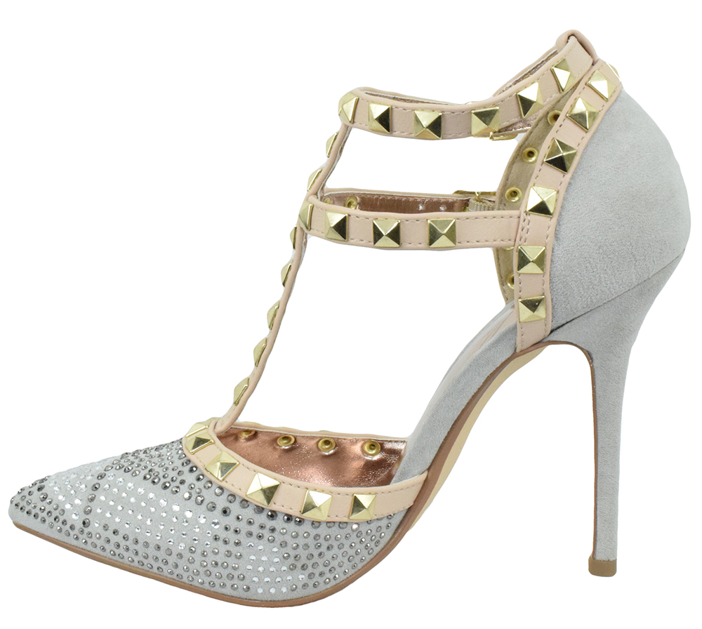 silver gray heels