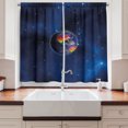 thumbnail image 2 of Ambesonne Dark Blue Kitchen Curtains, Earth LGBT Colors, 55"x39", Dark Blue, 2 of 3
