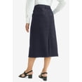 thumbnail image 3 of Jessica London Women's Plus Size True Fit Button-Front Midi Skirt, 3 of 5