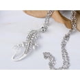 thumbnail image 2 of Alilang Silvery Tone Clear Rhinestones Long Tail Odd Walking Lizard Animal Pendant Necklace, 2 of 5