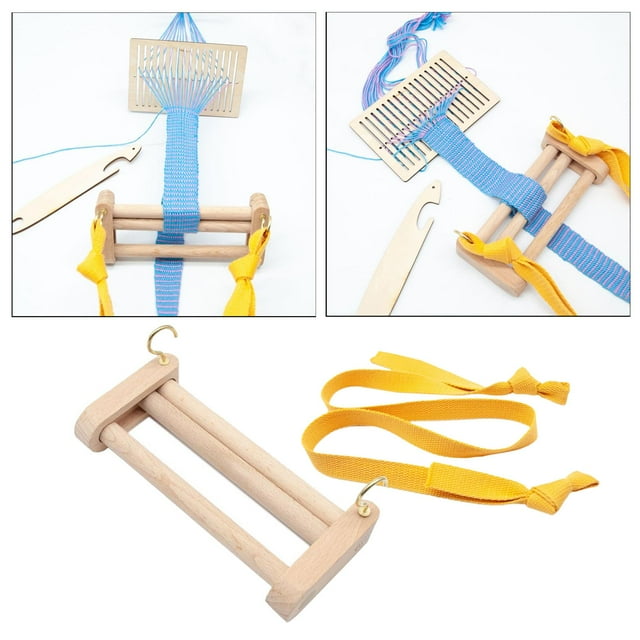 Herramienta de soporte de correas para telar, suministros de tejido, soporte de correas funciones, de coser, manualidades para niños y Macarena Tejido titular de correas