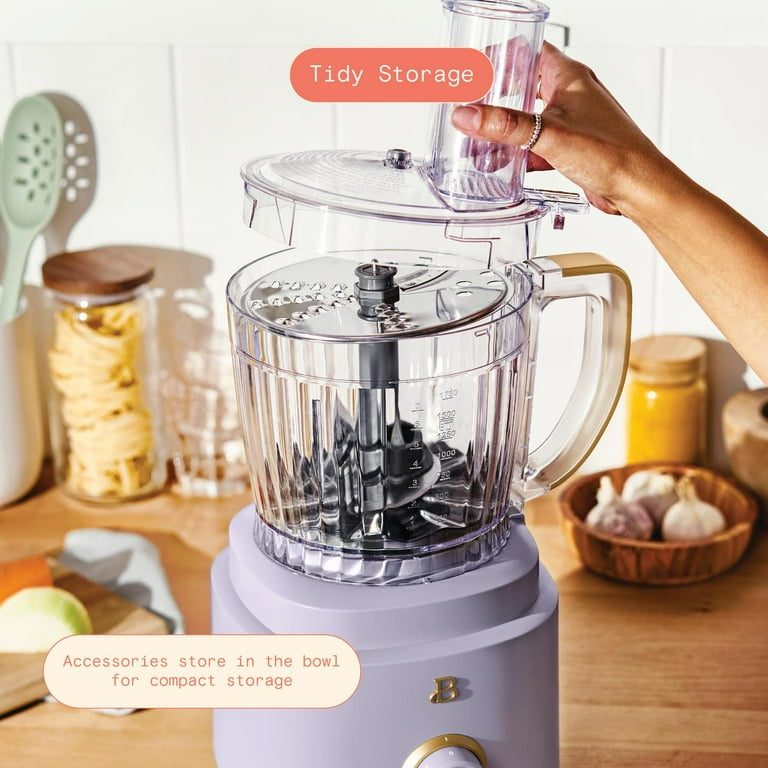 Beautiful 10-Cup Food Processor with Accessories, Lavender by Drew