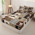 thumbnail image 3 of Manfei Western Tribal Aztec Zipper Twin Comforter Sets with Fitted Sheet and 2 Pillowcases,Southwestern Cowboy Boots Hat Zipper Bedding Set,Beige Brown,Reversible, 3 of 7