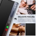 thumbnail image 6 of Phone Case for Samsung Galaxy A14 Case, Smart Clear View Window Luxury Slim Mirror for Galaxy A14 Case with Kickstand, Leather Hard PC Flip Shockproof Protective Cover Samsung A14 5G Case, Black, 6 of 7