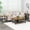 Brown, variant on LinkRomat Living Room Coffee Table Set of 3, Modern Industrial Table Set with 1 Coffee Table and 2 End Tables, Square Wood and Metal Frame, Gray