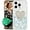 White, variant on Luminous Case for iPhone 16 Pro with Makeup Mirror, Fluorescence Glowing Bling Glitter Heart Soft TPU Slim Cover Case for Apple iPhone 16 Pro. YGJ-White