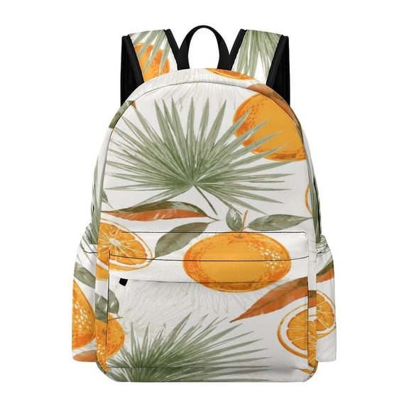 BCIIG Whole Orange Palm Slice Printed Oxford Backpack, Large Capacity Laptop Backpack, Water Resistant, Travel Daypack for College Work Commuting Adults,