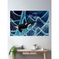 thumbnail image 2 of Whale Poster Wall Art, Modern Wall Decor For Living Room Bedroom, 8x12 UNFRAMED, 2 of 3