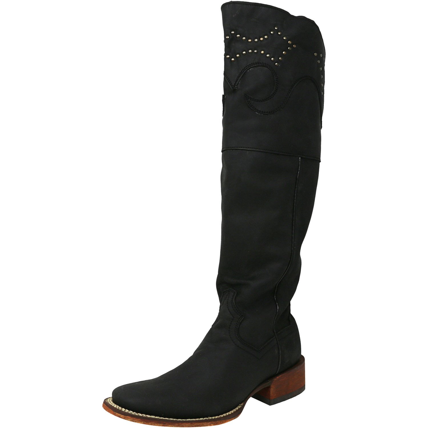 Dan Post Women's Misstaken Black Knee-High Leather Boot - 6.5M ...