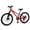 Red, variant on Zukka 24 inch Mountain Bike 6 Speed Steel Frame Dual Disc Brake Front Suspension Red