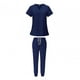 thumbnail image 2 of Conjunto de camiseta y pantalones de enfermería con bolsillos, suave, con cordón ajustable, traje de trabajo de enfermera para salón de belleza, , , xxl Salvador Blusa y pantalones médicos, 2 of 10