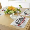 thumbnail image 4 of Ambesonne 50th Birthday Place Mats Set of 4, 50th Birthday Retro, Standard Size, Grey Red White, 4 of 6